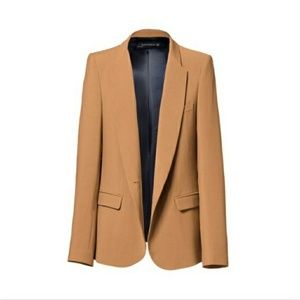 Zara Woman Camel Boyfriend Blazer